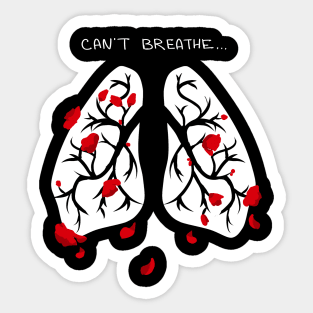 Hanahaki disease - Can't breathe WHITE Sticker